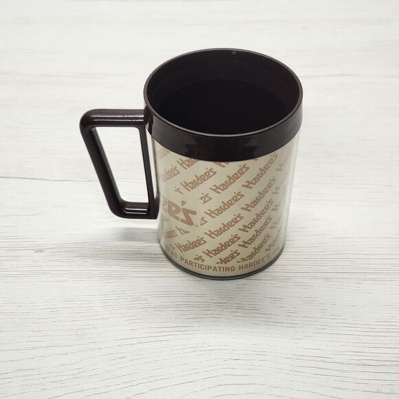 Vtg 1983 Hardee's Coffee Mug Insulated Plastic Eagle USA Fast Food Promo March 3 - Picture 5 of 12